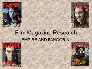 Film Magazine Research
EMPIRE AND FANGORIA

 