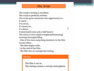 Film reviews. Some useful phrases. | PPT