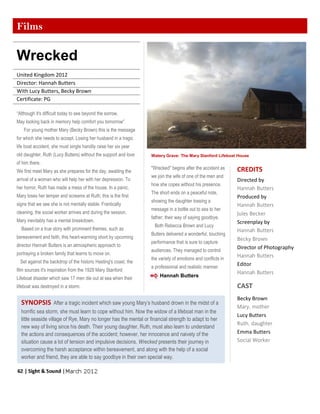Films

Wrecked
United Kingdom 2012
Director: Hannah Butters
With Lucy Butters, Becky Brown
Certificate: PG

“Although it's...