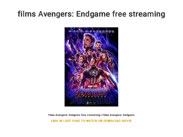 streaming film avenger end game