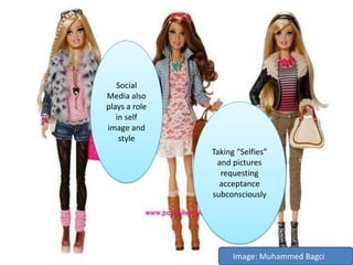 Image: Muhammed Bagci
Social
Media also
plays a role
in self
image and
style
Taking “Selfies”
and pictures
requesting
acceptance
subconsciously
 