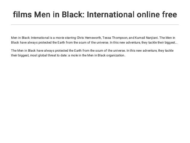 Films Men In Black International Online Free