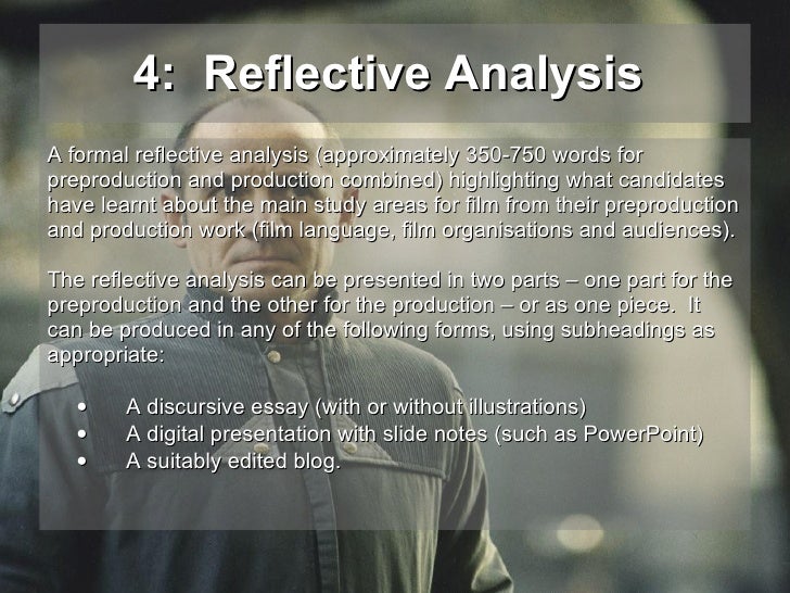 Reflective analysis film studies coursework