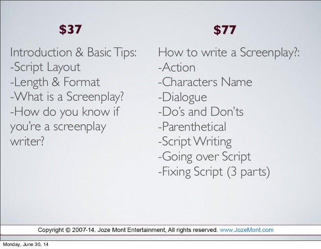how to write a film script how to write a film script