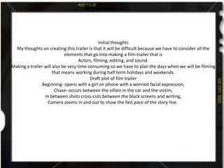 Trailer Writing Film trailer brief | PPTX