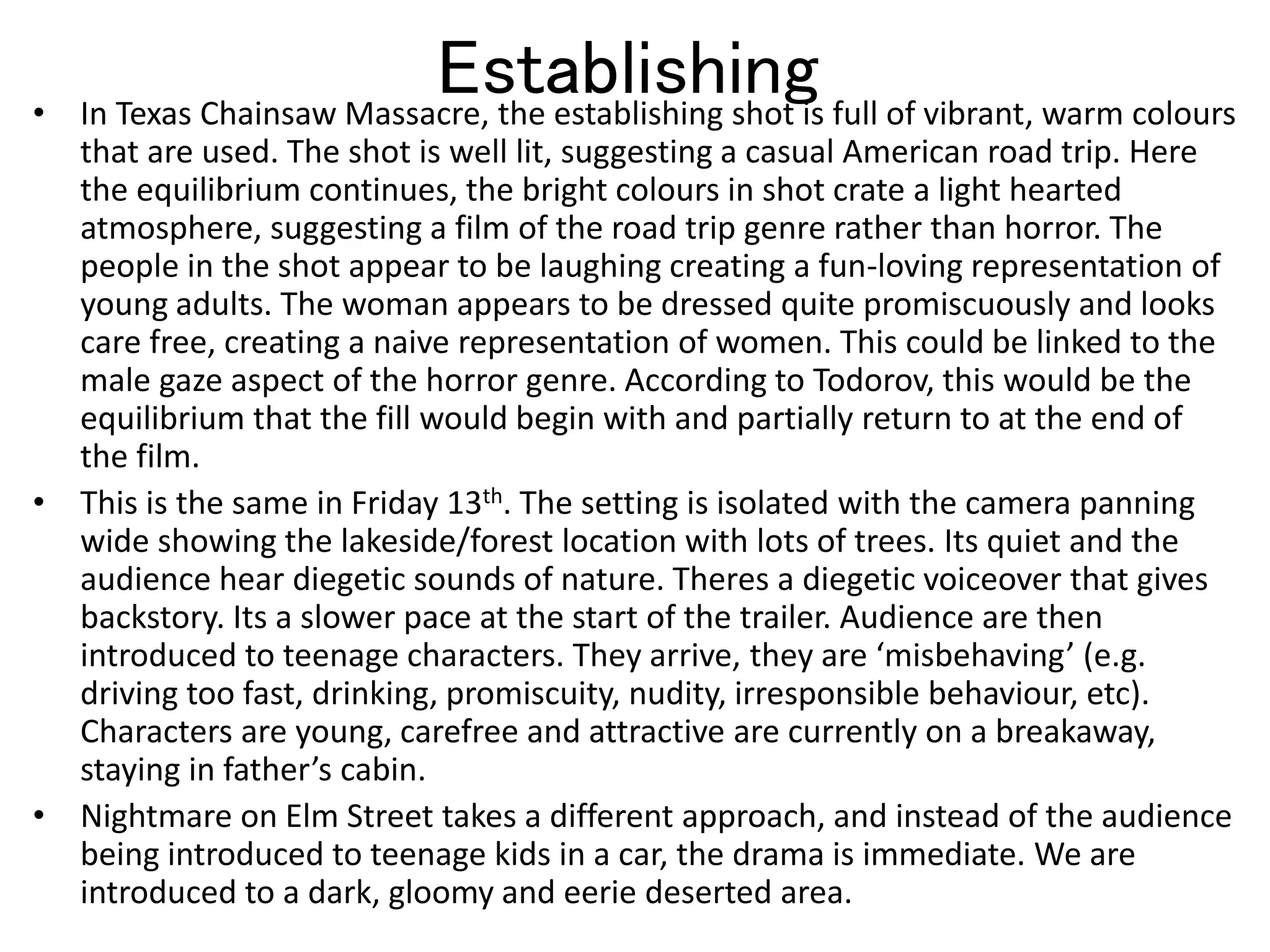 Film Trailer Overview Pptx Horror Genres