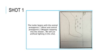 The trailer begins with the central
protagonist 1 (Alice) and central
protagonist 2 (Maggie) stepping
into the shower.. We...