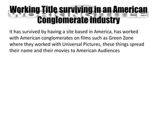 Film working title case study | PPTX