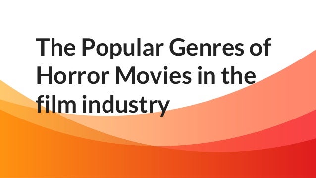The Popular Genres of
Horror Movies in the
film industry
 