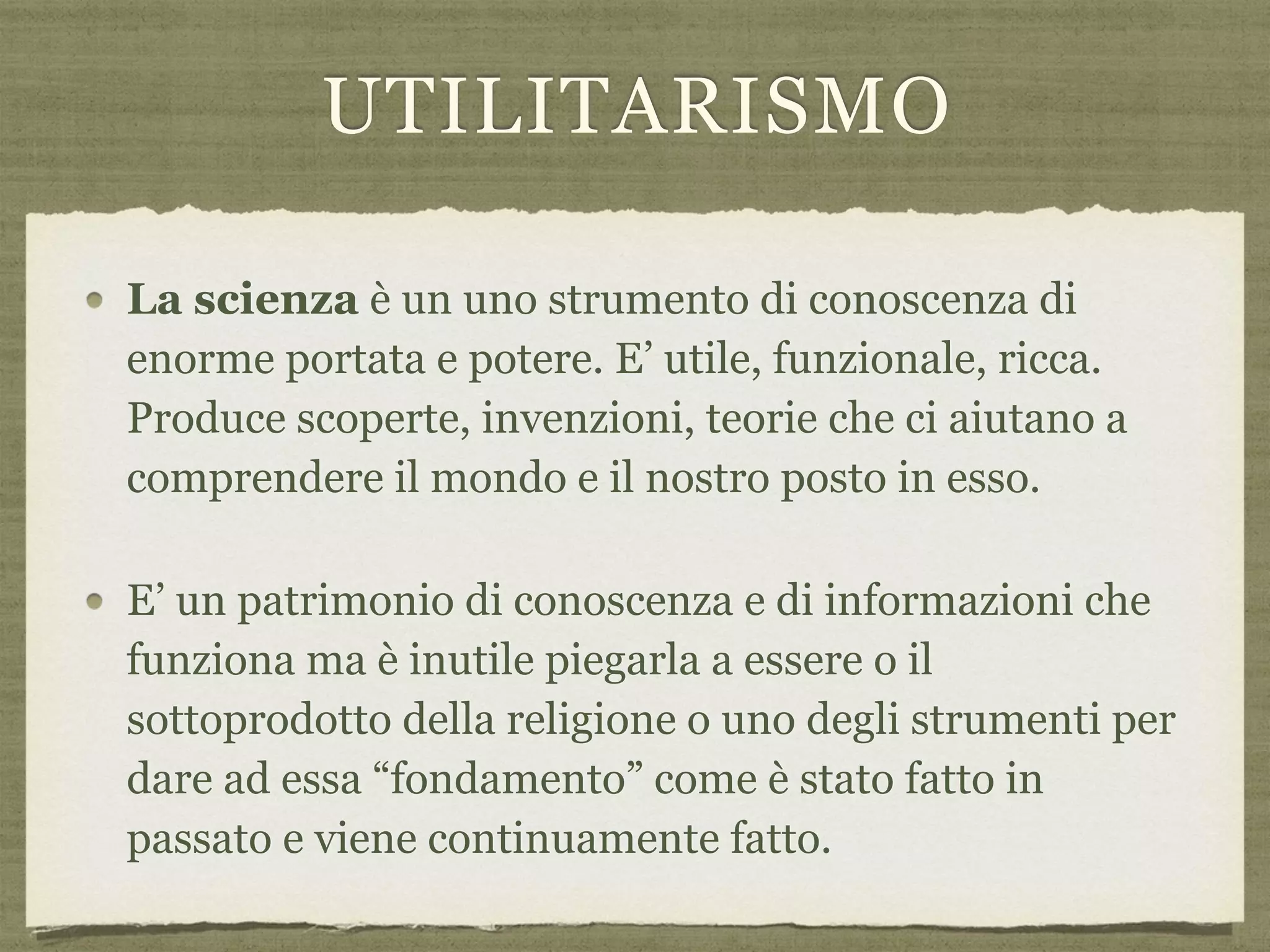 scienza/religione/evoluzione | PPT