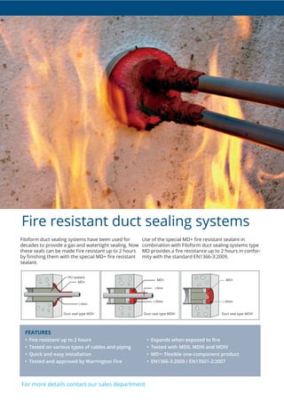 Filoform duct sealing systems flyer v2016 | PDF