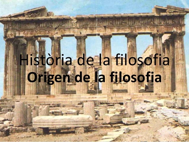 Origen de la filosofia