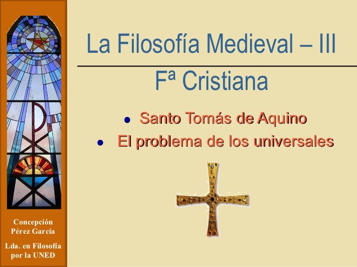 Filosofía medieval. Santo Tomás
