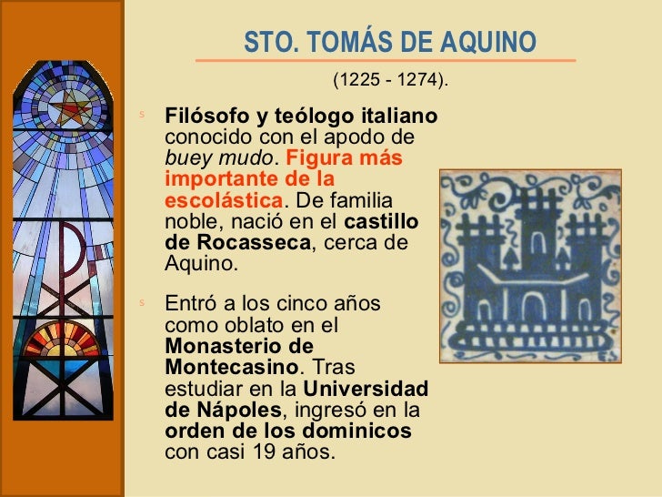 Filosofía medieval. Santo Tomás