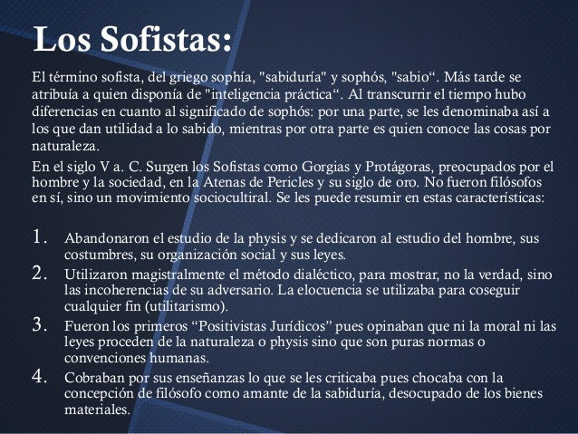 Filosofía antigua II Los sofistas y falacias; Sócrates y