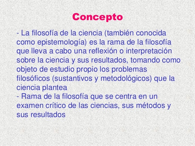 Filosofía de la ciencia