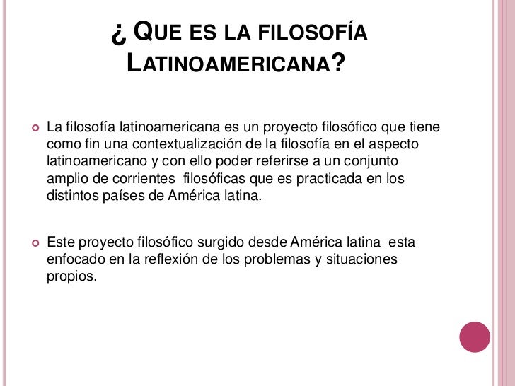 Filosofía latinoamericana