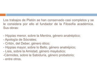 Sus obras:- 400 Publicación de las "Confesiones". De Trinitate (15 libros, concluida en el 416).- 401 De Genesi ad litteram (12 libros).- 410 De Urbisexcidio (sermón elaborado tras el saqueo de Roma).- 413 De civitate Dei (22 libros, terminada en el 426).- 418 De gratia Christi et pecatooriginali.