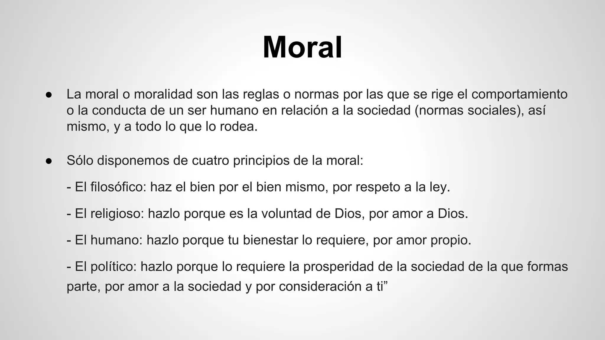 Moral, amoral e inmoral | PPTX