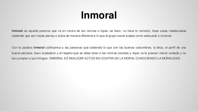 Historia Inmorales 10 Actos Inmorales : 20 Ejemplos de Actos Inmorales ️ Tipos, Definición ...