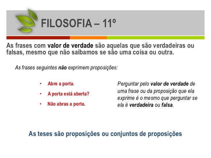 A Logica Nao Trata De Conferir Valor De Verdade