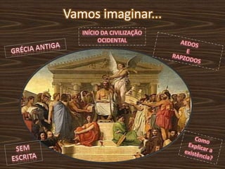 Vamos imaginar...
INÍCIO DA CIVILIZAÇÃO
OCIDENTAL
 
