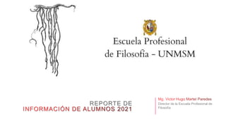 REPORTE DE Director de la Escuela Profesional de
Filosofía
 
