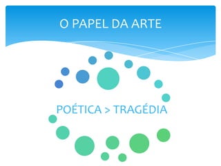 POÉTICA > TRAGÉDIA
O PAPEL DA ARTE
 