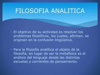 Filosofia analitica | PPTX