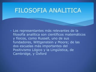 Filosofia analitica | PPTX