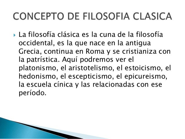 Filosofia clasica