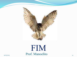 19/03/2015 Prof. Manoelito 14
FIM
 