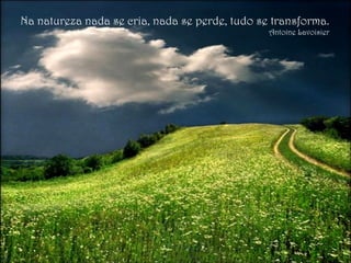 Na natureza nada se cria, nada se perde, tudo se transforma.
Antoine Lavoisier
 