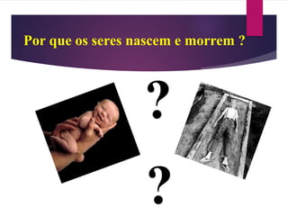 Por que os seres nascem e morrem ?
?
?
 