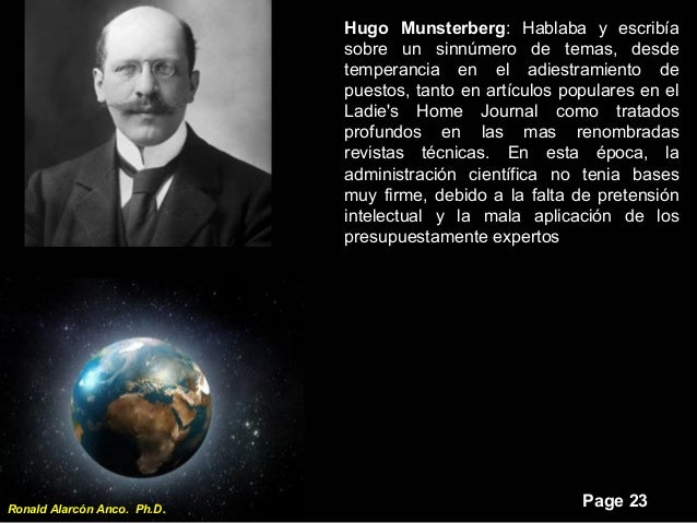 Hugo Munsterberg Aportaciones A La Administracion