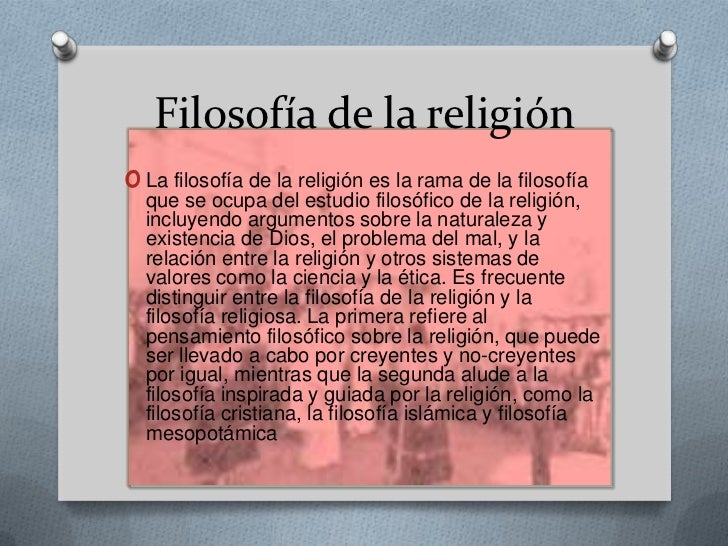 Filosofia de la religion