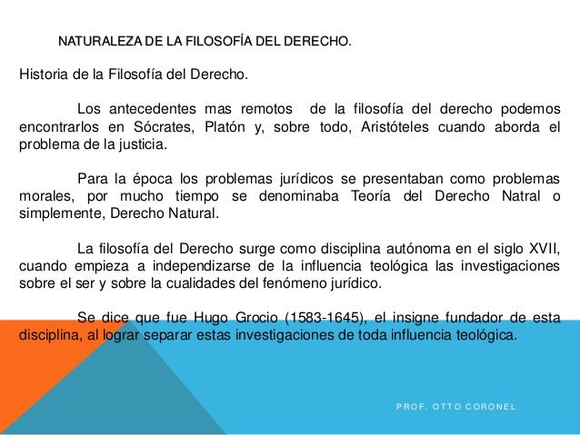 Filosofia del derecho / Philosophy of law