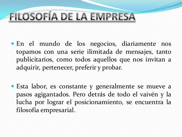 Filosofia empresarial
