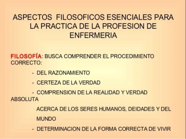 Filosofia en enfermería