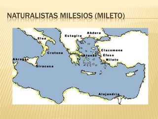 NATURALISTAS MILESIOS (MILETO)
 
