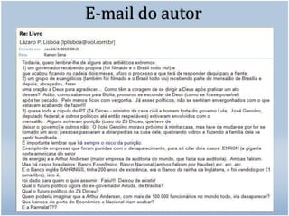 E-mail do autor