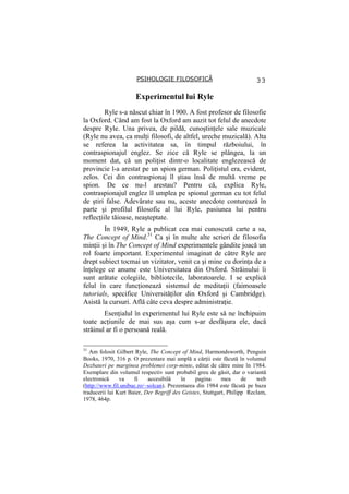 Kurt Ryle Filosofia minţii şi ştiinţa cogniţiei - mihail radu solcan | PDF