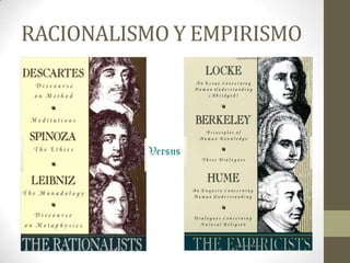 RACIONALISMO Y EMPIRISMO
 