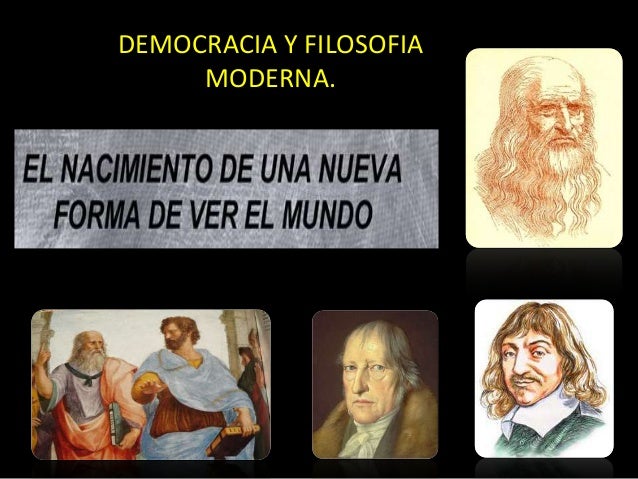 Filosofia moderna y democracia