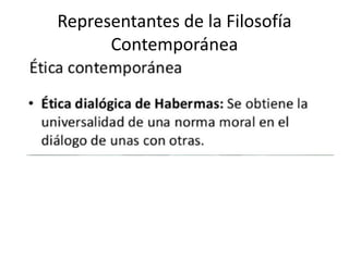 Representantes de la Filosofía
Contemporánea
 