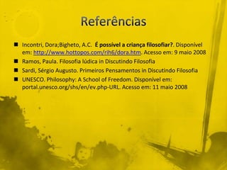 Filosofia e Criança