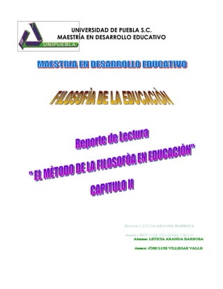 UNIVERSIDAD DE PUEBLA S.C.
MAESTRÍA EN DESARROLLO EDUCATIVO
 