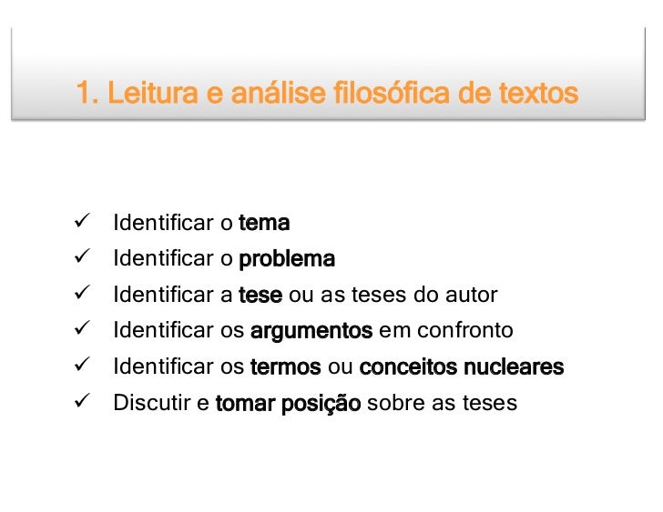 Tese e argumento Tese e argumento
