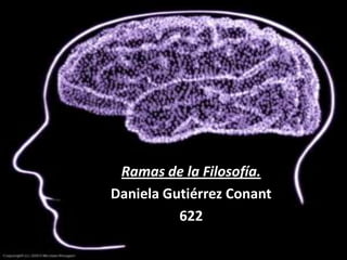 Ramas de la Filosofía.
Daniela Gutiérrez Conant
622
 