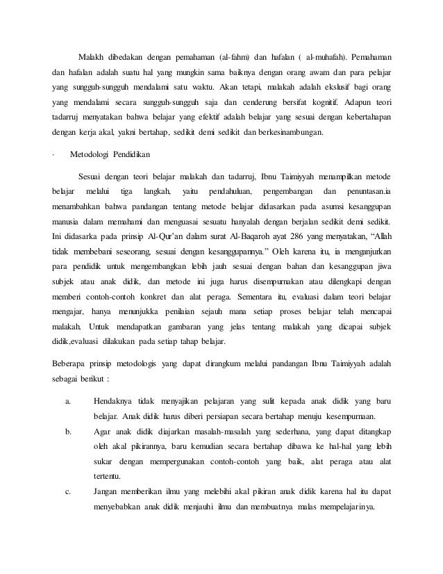 Filosofi Pendidikan Islam Dalam Pemikiran Para Tokoh Dini